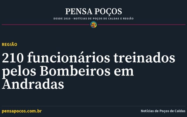 210 funcionários de empresa de Andradas viram brigadistas para enfrentar incêndios