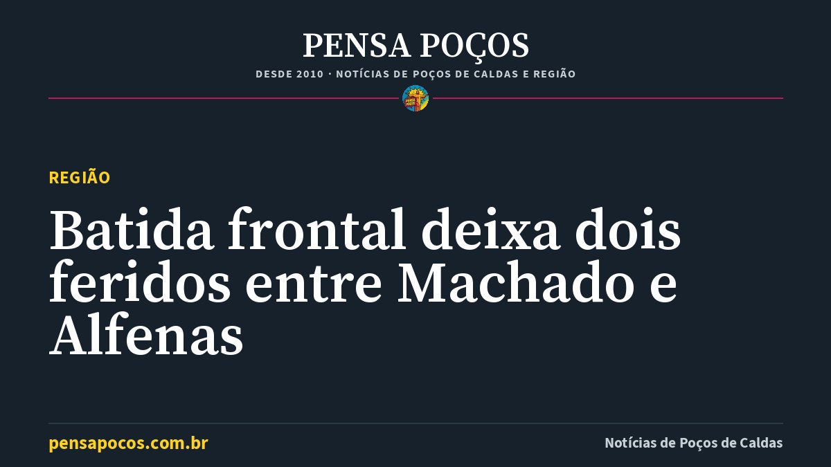 Batida frontal entre T-Cross e Gol deixa dois feridos no trecho entre Machado e Alfenas