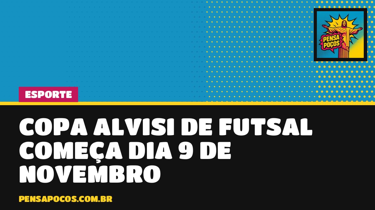 Copa Lázaro Walter Alvisi de Futsal Pré-Mirim começa em 9 de novembro em Poços