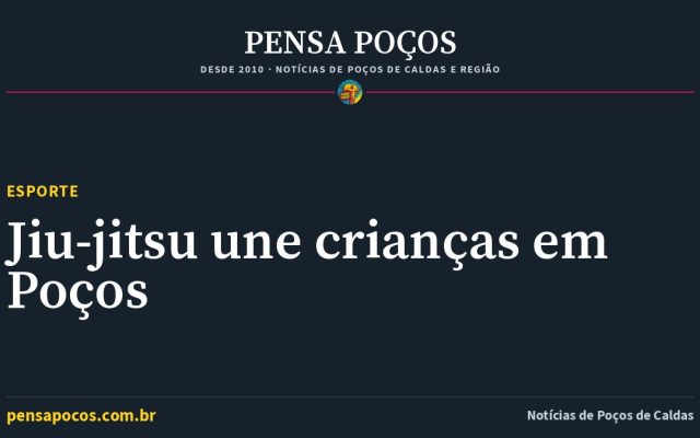 Crianças de projeto social de jiu-jitsu treinam juntas em academia de Poços de Caldas