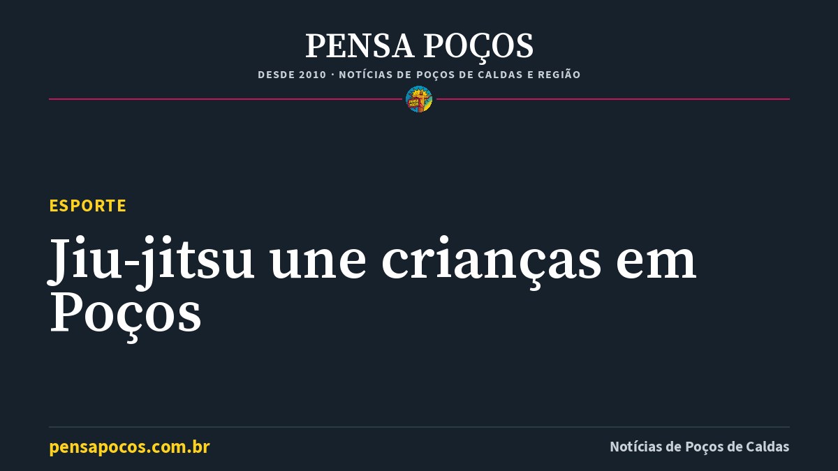 Crianças de projeto social de jiu-jitsu treinam juntas em academia de Poços de Caldas
