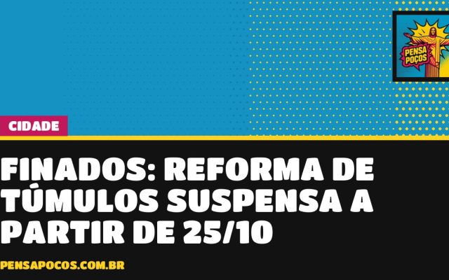 Finados: obras em túmulos no Cemitério da Saudade serão barradas a partir de 25 de outubro