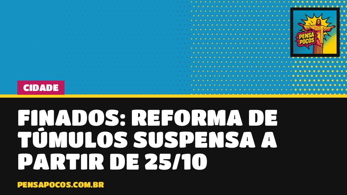 Finados: obras em túmulos no Cemitério da Saudade serão barradas a partir de 25 de outubro
