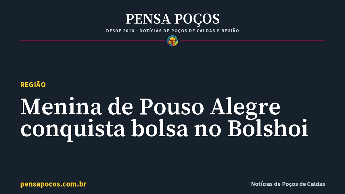 Menina de 9 anos de Pouso Alegre vence disputa e ganha bolsa integral na Escola Bolshoi