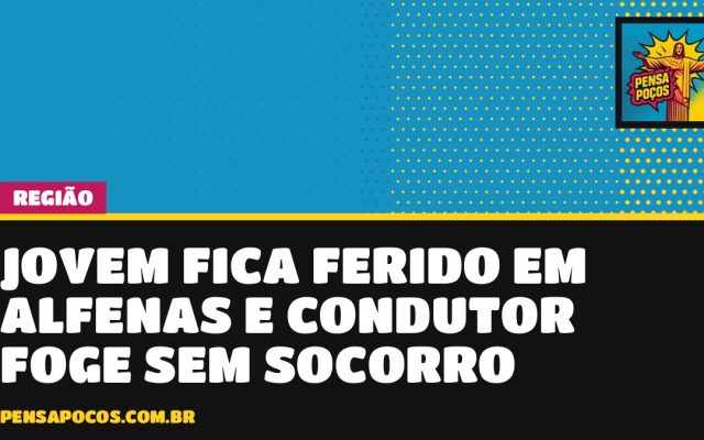 Motociclista de 19 anos fica gravemente ferido em Alfenas e outro condutor foge sem socorro