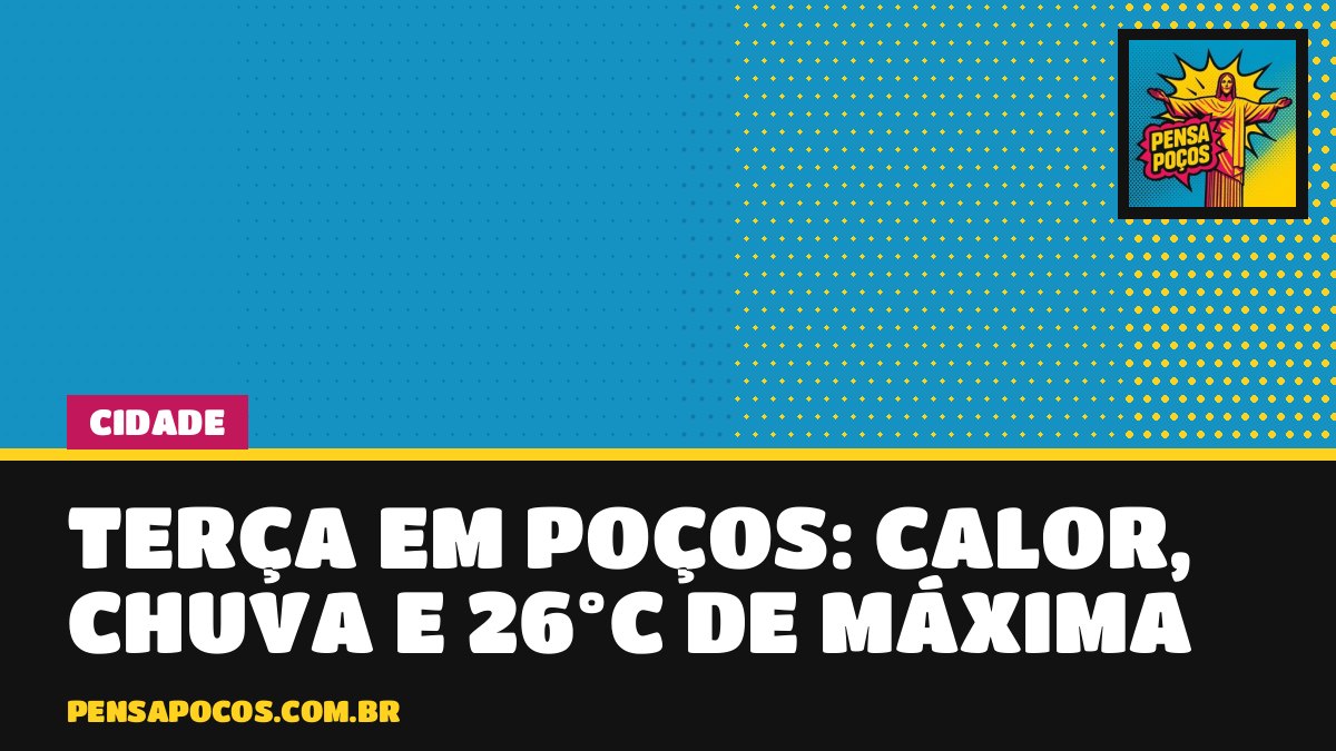 Poços de Caldas amanhece fria e pode ter pancadas de chuva nesta terça; leve o guarda-chuva