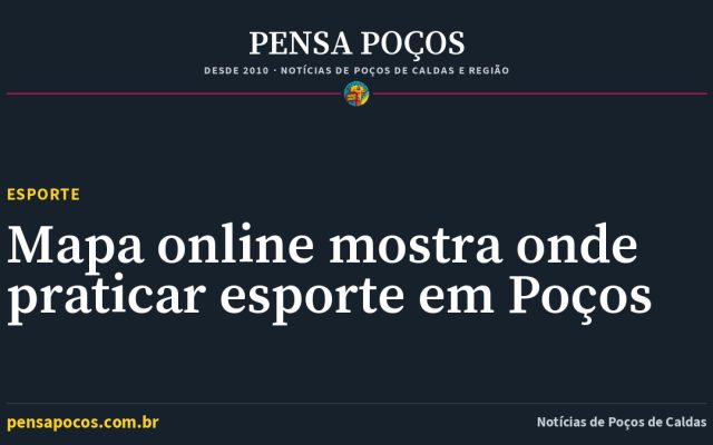 Poços de Caldas ganha mapa online para achar esporte perto de casa