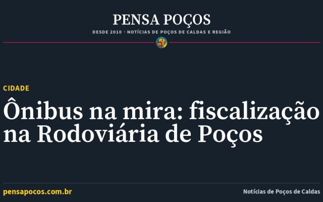 Rodoviária de Poços de Caldas tem fiscalização de ônibus nesta sexta (30) antes do feriadão
