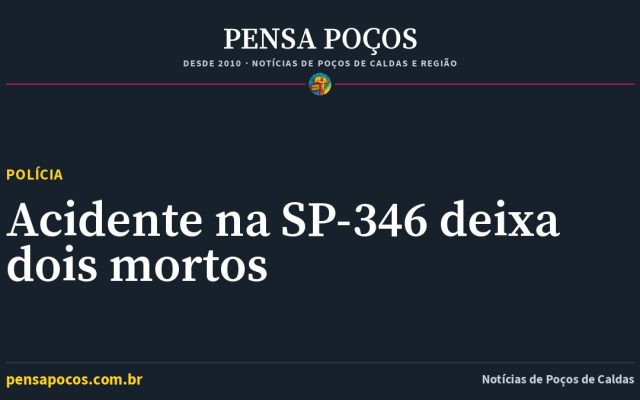 Tragédia na SP-346: caminhão, moto e Jeep batem e deixam dois mortos em Espírito Santo do Pinhal